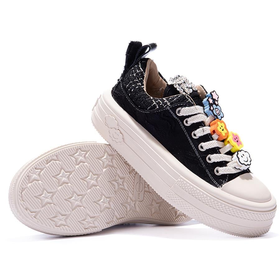 Gusse Scootland Kadın Emoji Taşlı Spor Sneaker Ayakkabı 19000-4