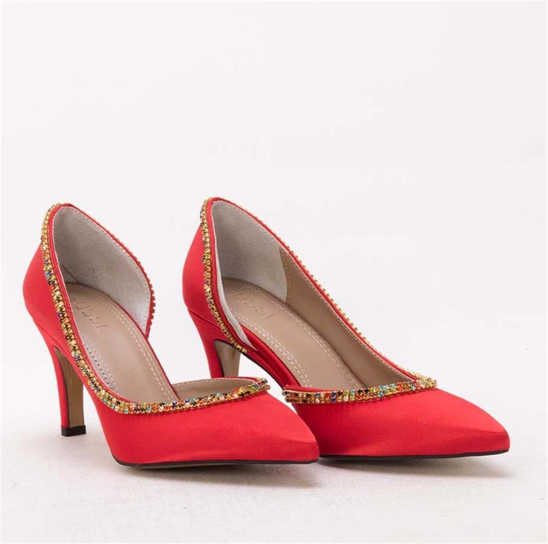 GUSSE SHARON KADIN SATEN STILETTO AYAKKABI 1328