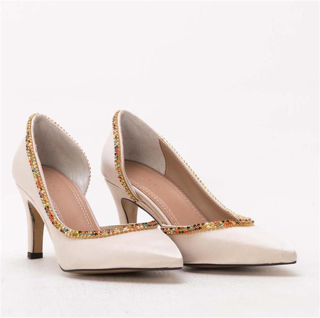 GUSSE SHARON KADIN SATEN STILETTO AYAKKABI 1328