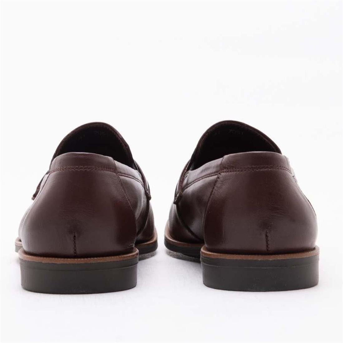GUSSE STEVE ERKEK KAHVERENGI HAKIKI DERI LOAFER AYAKKABI 7051