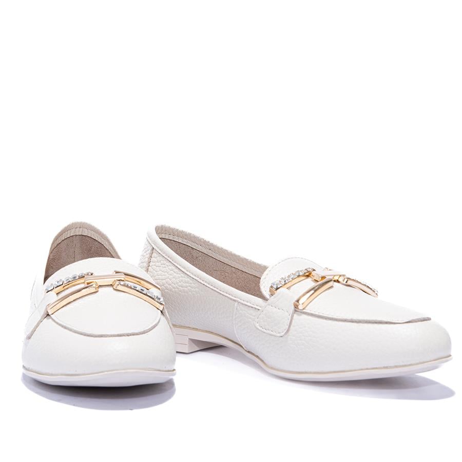 Gusse Vittora Kadın Hakiki Taş İşlemeli Deri Babet 25020