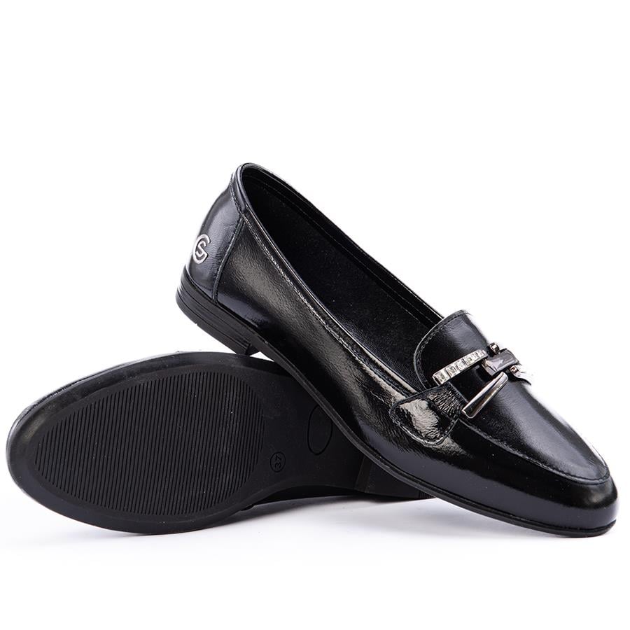 Gusse Vittora Kadın Hakiki Taş Tokalı Rugan Deri Babet 25020-3