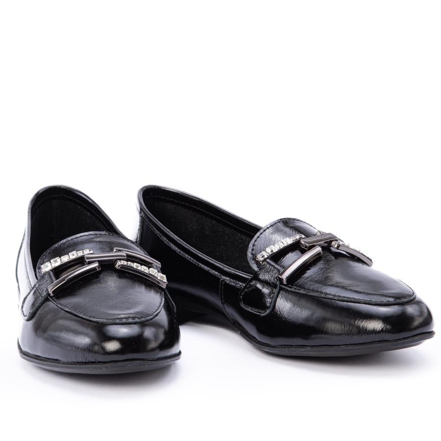 Gusse Vittora Kadın Hakiki Taş Tokalı Rugan Deri Babet 25020-3