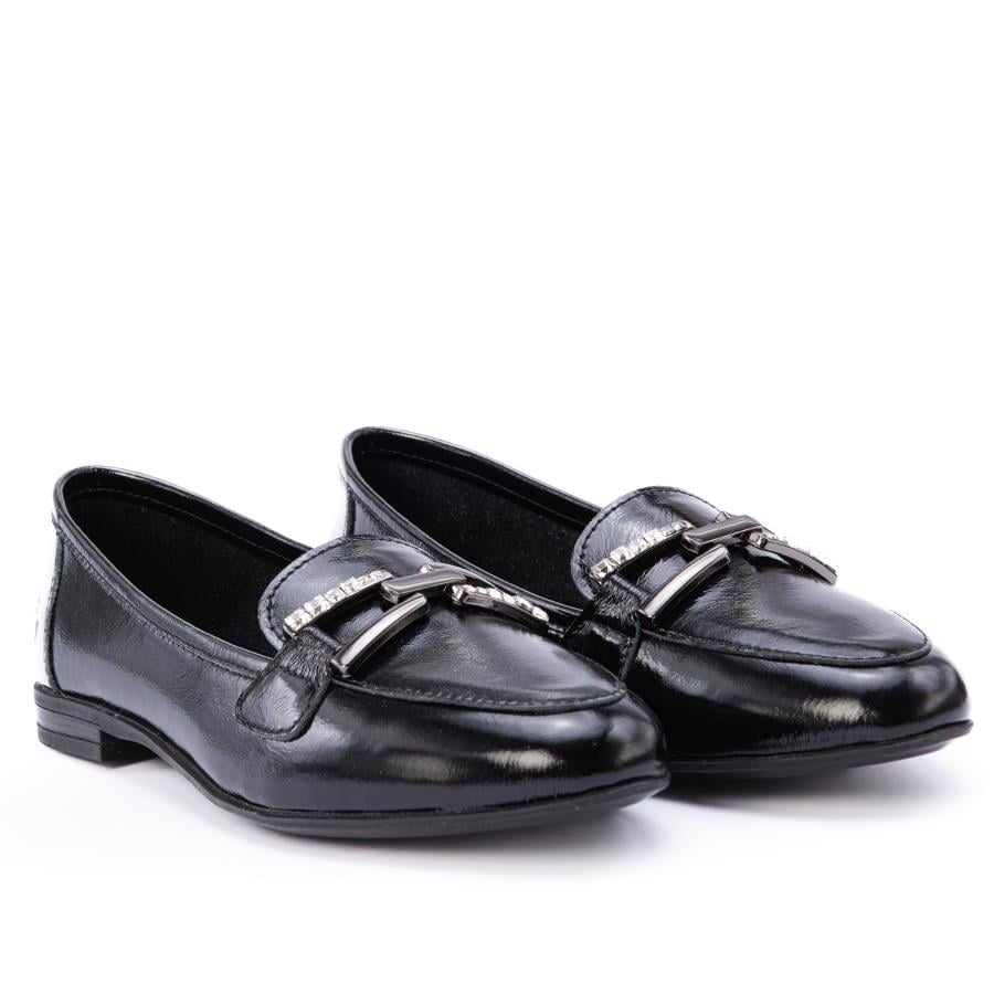 Gusse Vittora Kadın Hakiki Taş Tokalı Rugan Deri Babet 25020-3