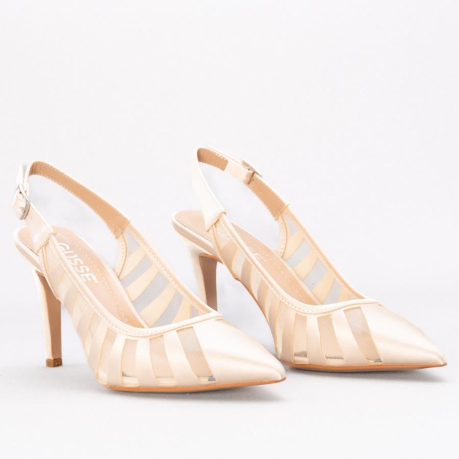 Gusse Yelpaze Kadın Saten Stiletto 1991-4