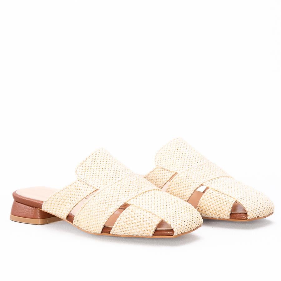 Gusse Yulia Kadın Hasır Örgü Abiye Terlik K1597-4