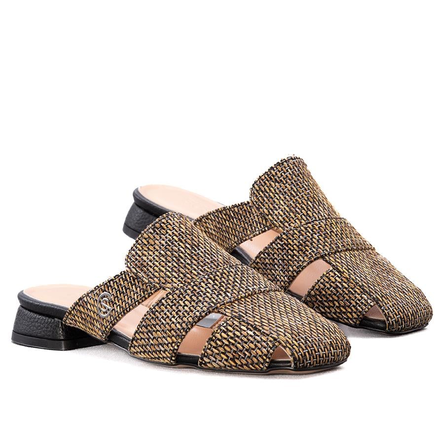 Gusse Yulia Kadın Hasır Örgü Abiye Terlik K1597-4