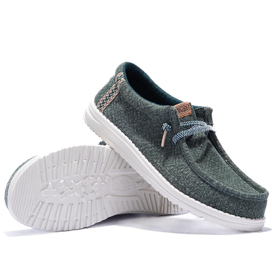 Hey Dude Wally Jute Mn's Green Sneaker Ayakkabı 43085-336