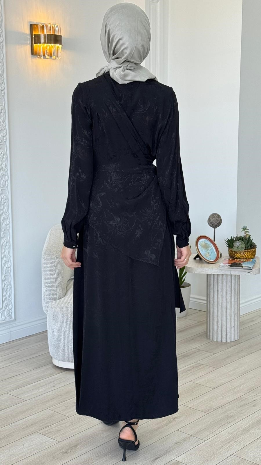 Almarwah 2 Parçalı Desenli Elbise 905008