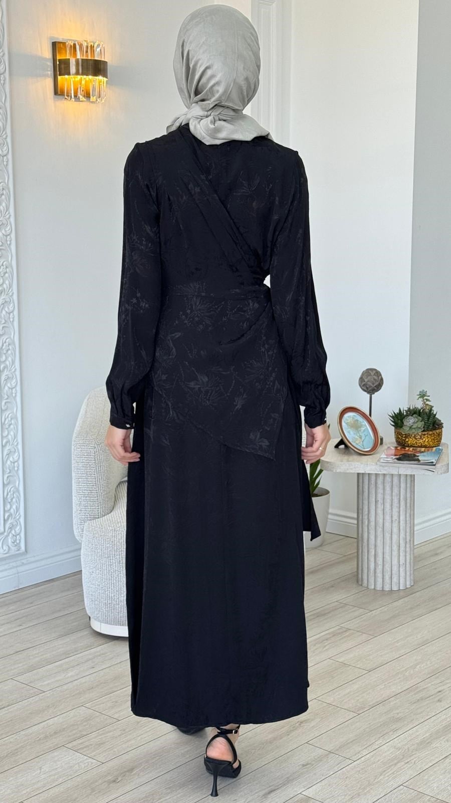 Almarwah 2 Parçalı Desenli Elbise 905008