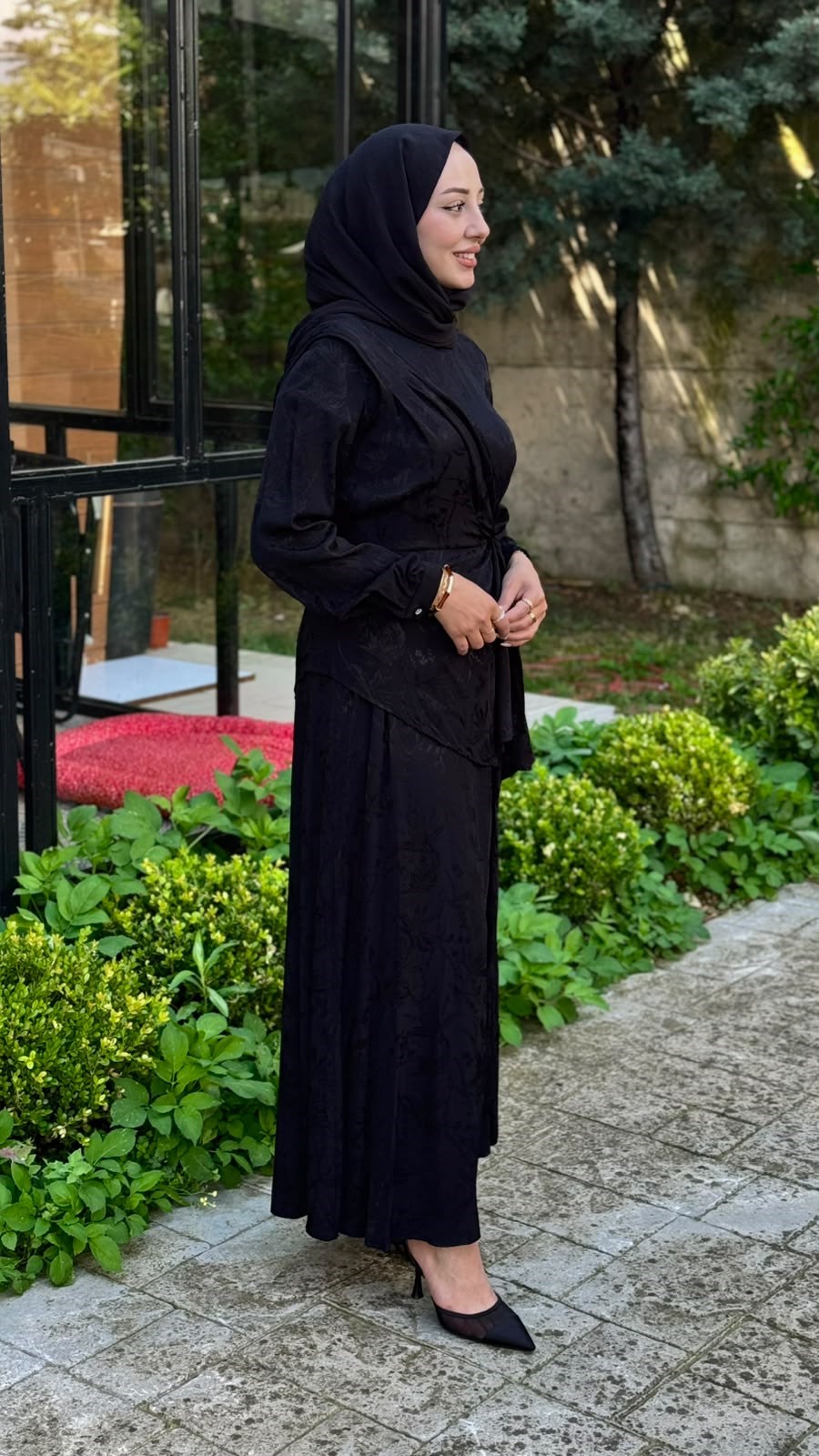 Almarwah 2 Parçalı Desenli Elbise 905008