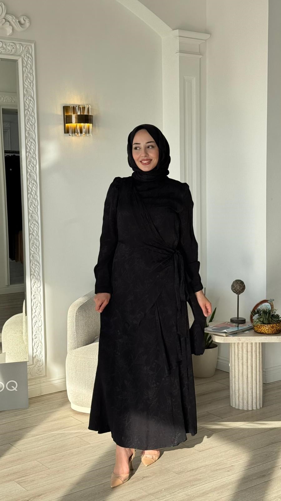 Almarwah 2 Parçalı Desenli Elbise 905008
