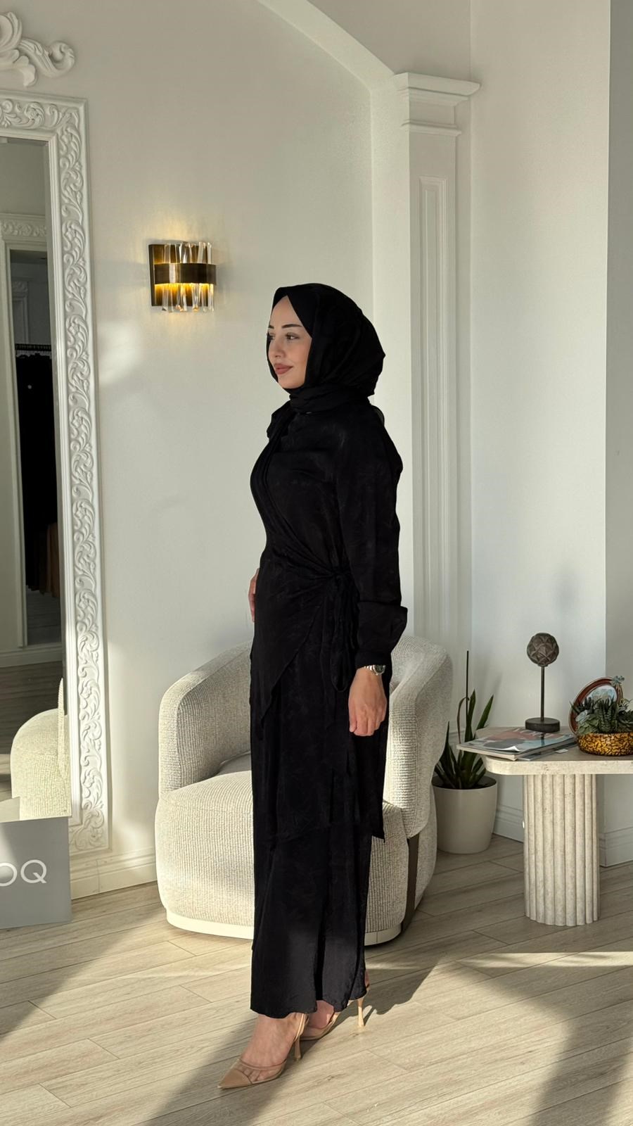 Almarwah 2 Parçalı Desenli Elbise 905008