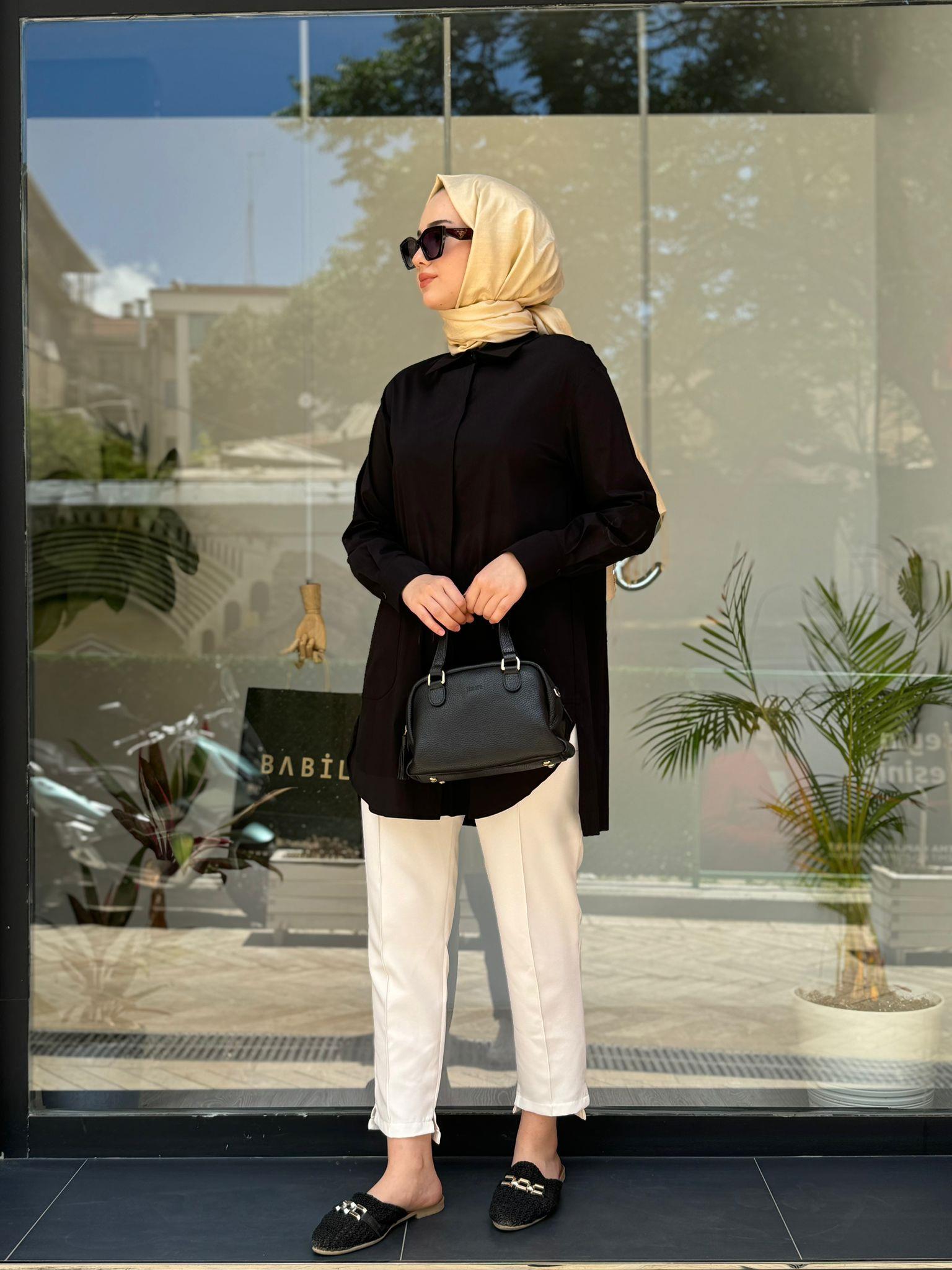 Almarwah Basic Gömlek Siyah 101944