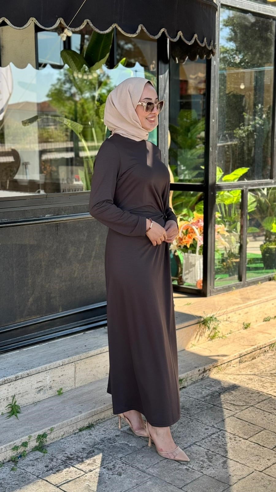 Almarwah Broş Detaylı Abiye Elbise 303920