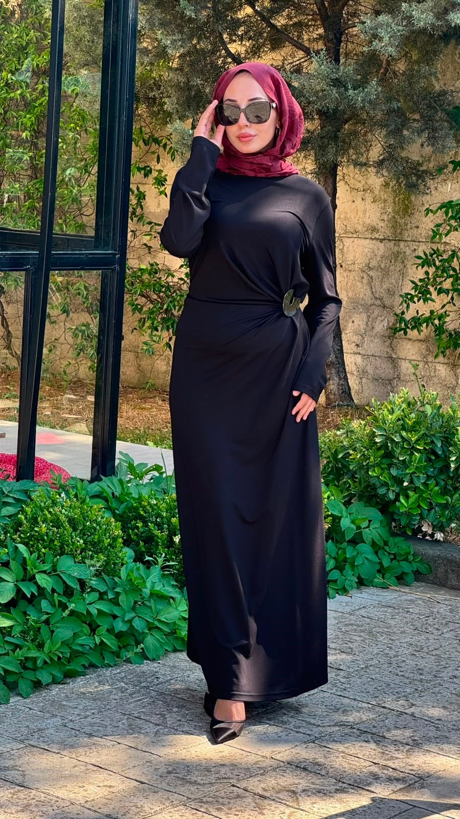 Almarwah Broş Detaylı Abiye Elbise 303920