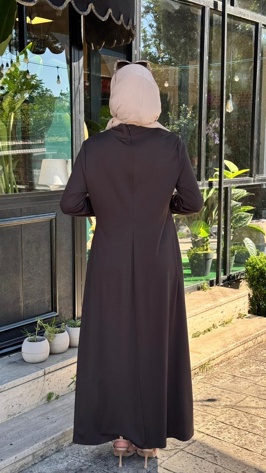 Almarwah Broş Detaylı Abiye Elbise 303920