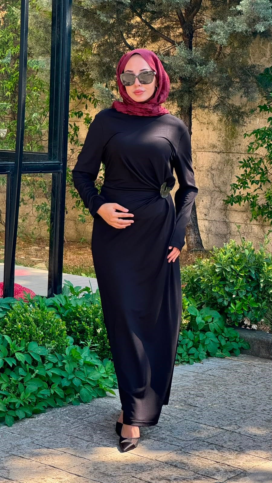 Almarwah Broş Detaylı Abiye Elbise 303920
