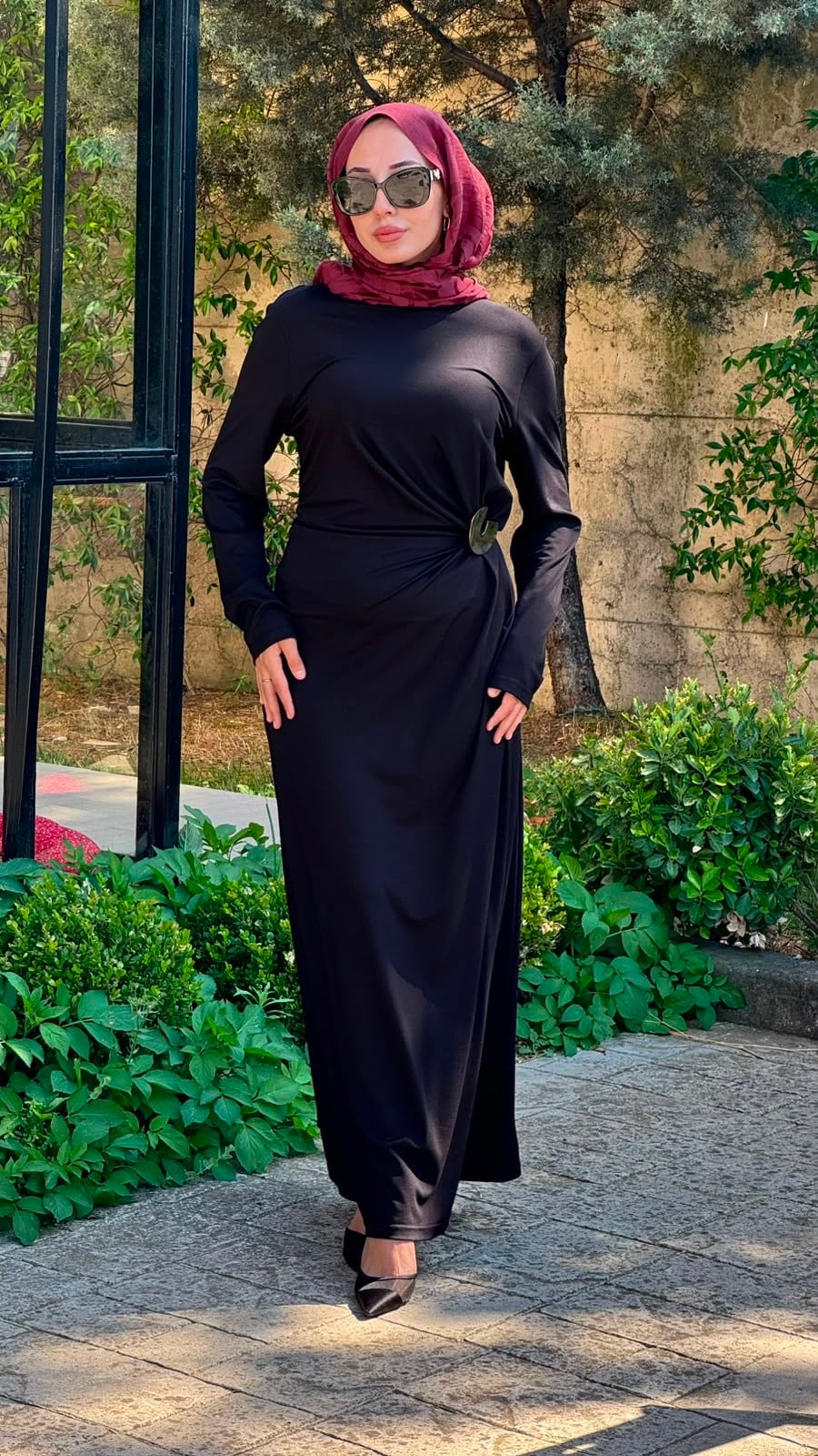 Almarwah Broş Detaylı Abiye Elbise 303920