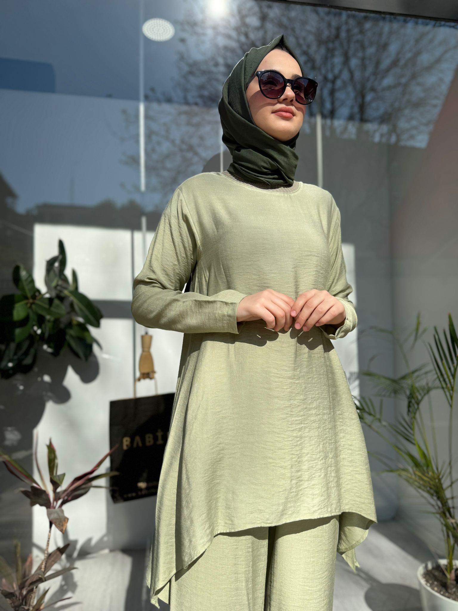 Almarwah Cepli Keten Takım Mint 202549