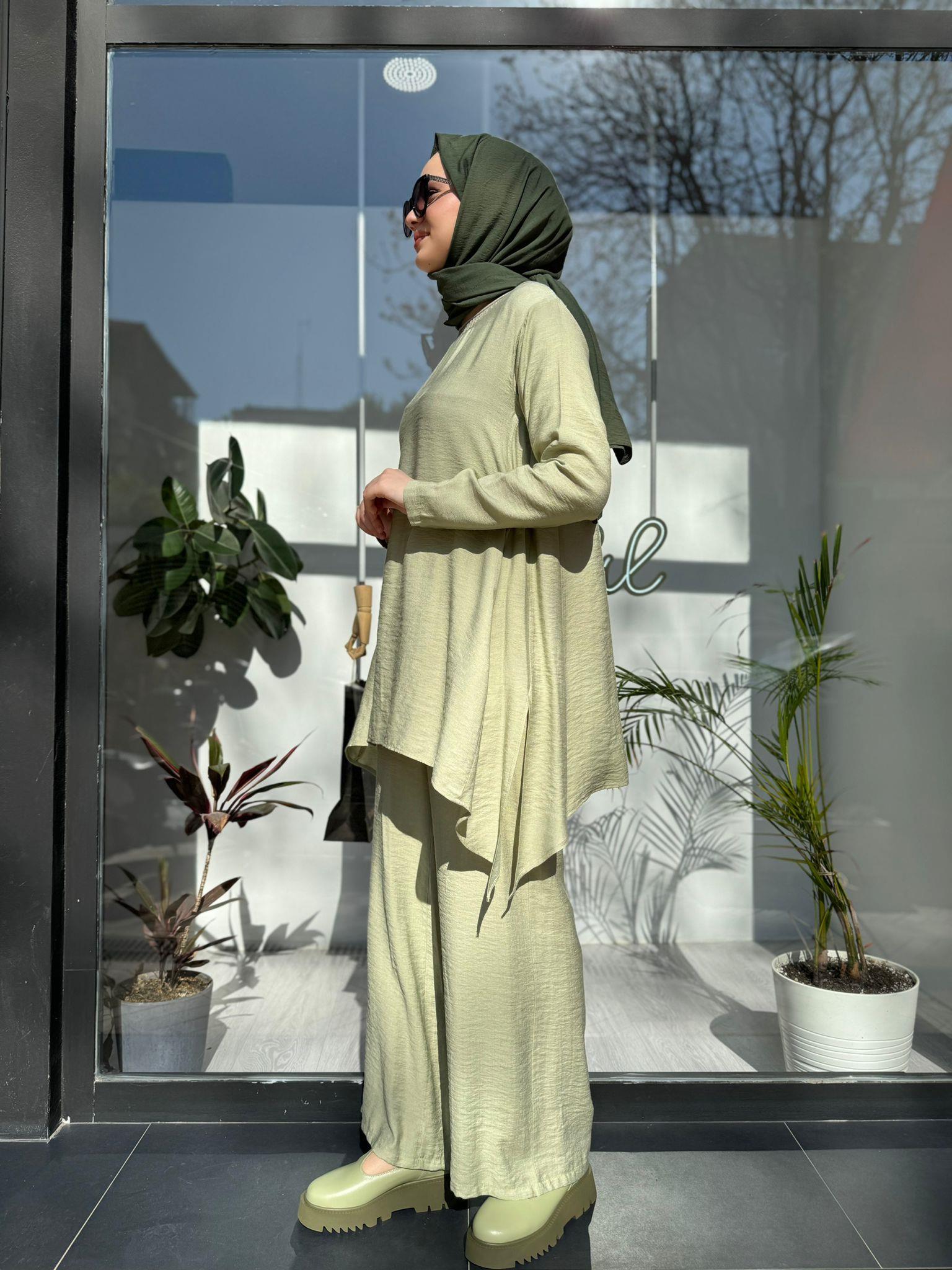 Almarwah Cepli Keten Takım Mint 202549