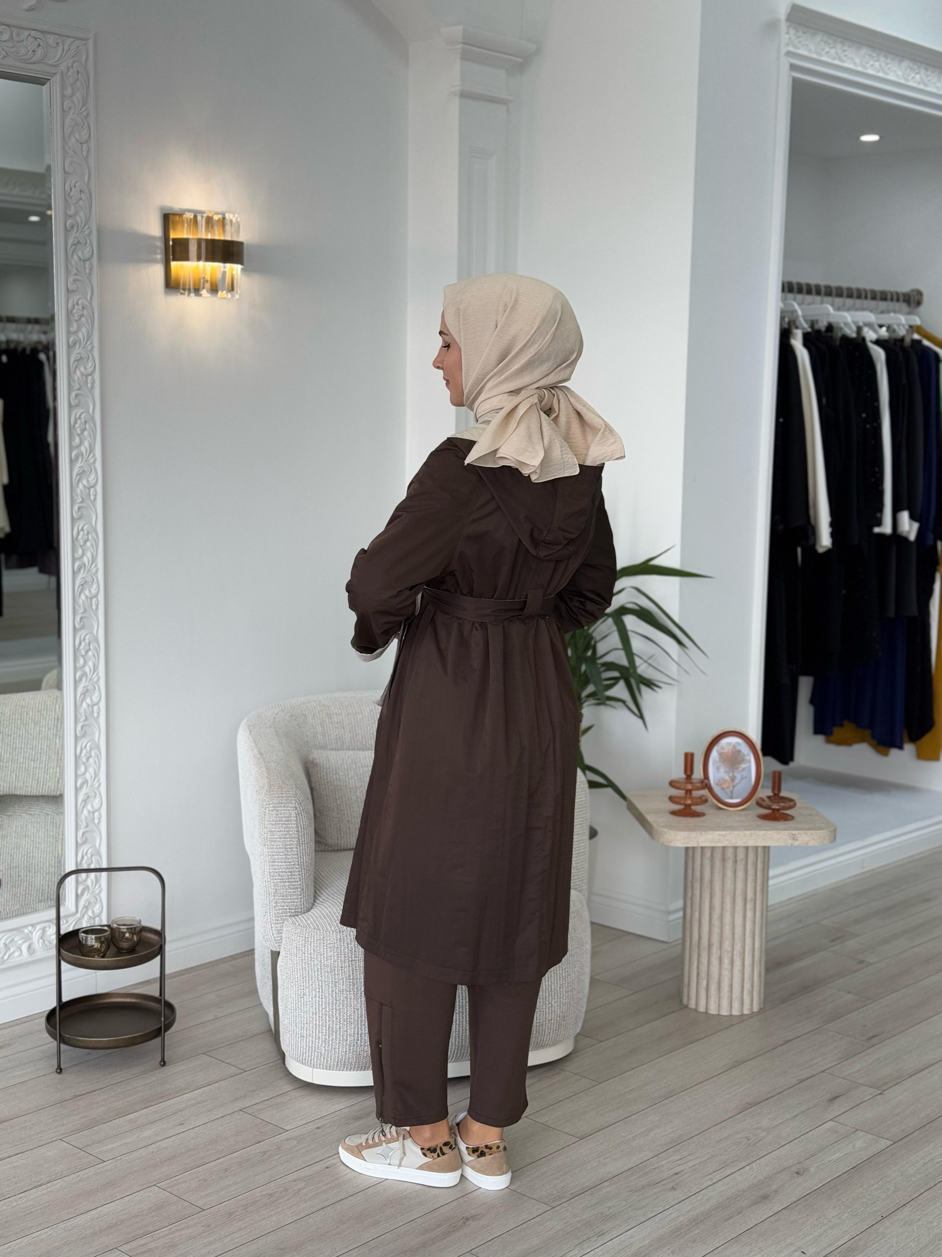 Almarwah Çift Taraflı Kap Siyah Bej 404928