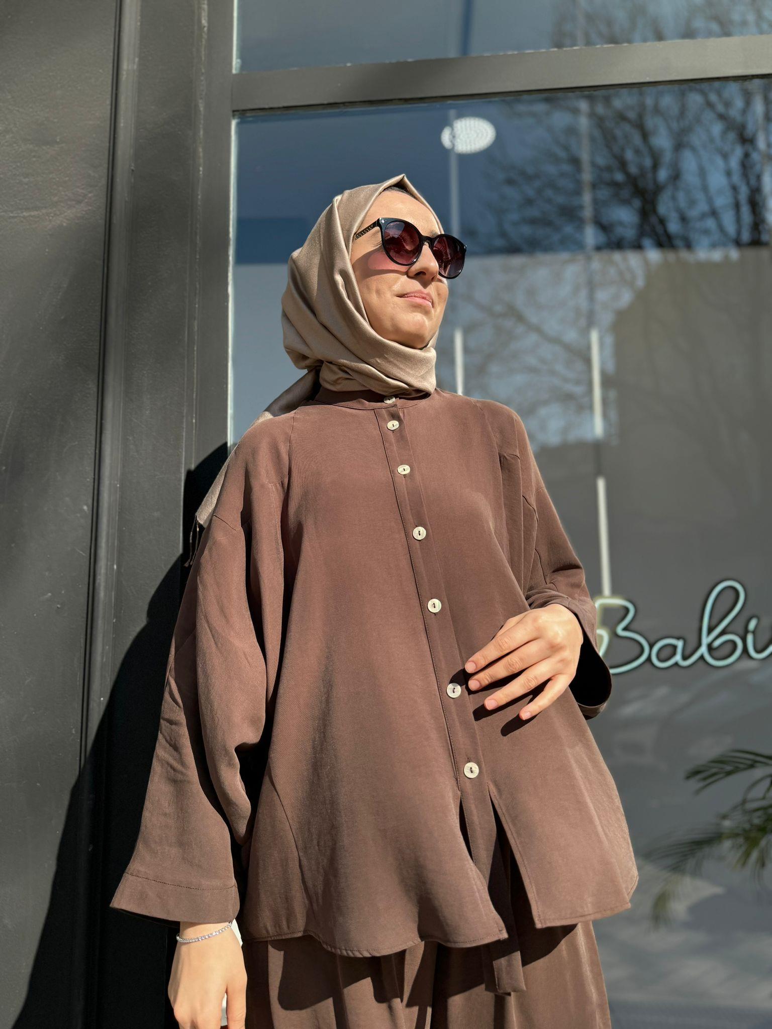 Almarwah Cupra Pantolon Takım Kahverengi 202567