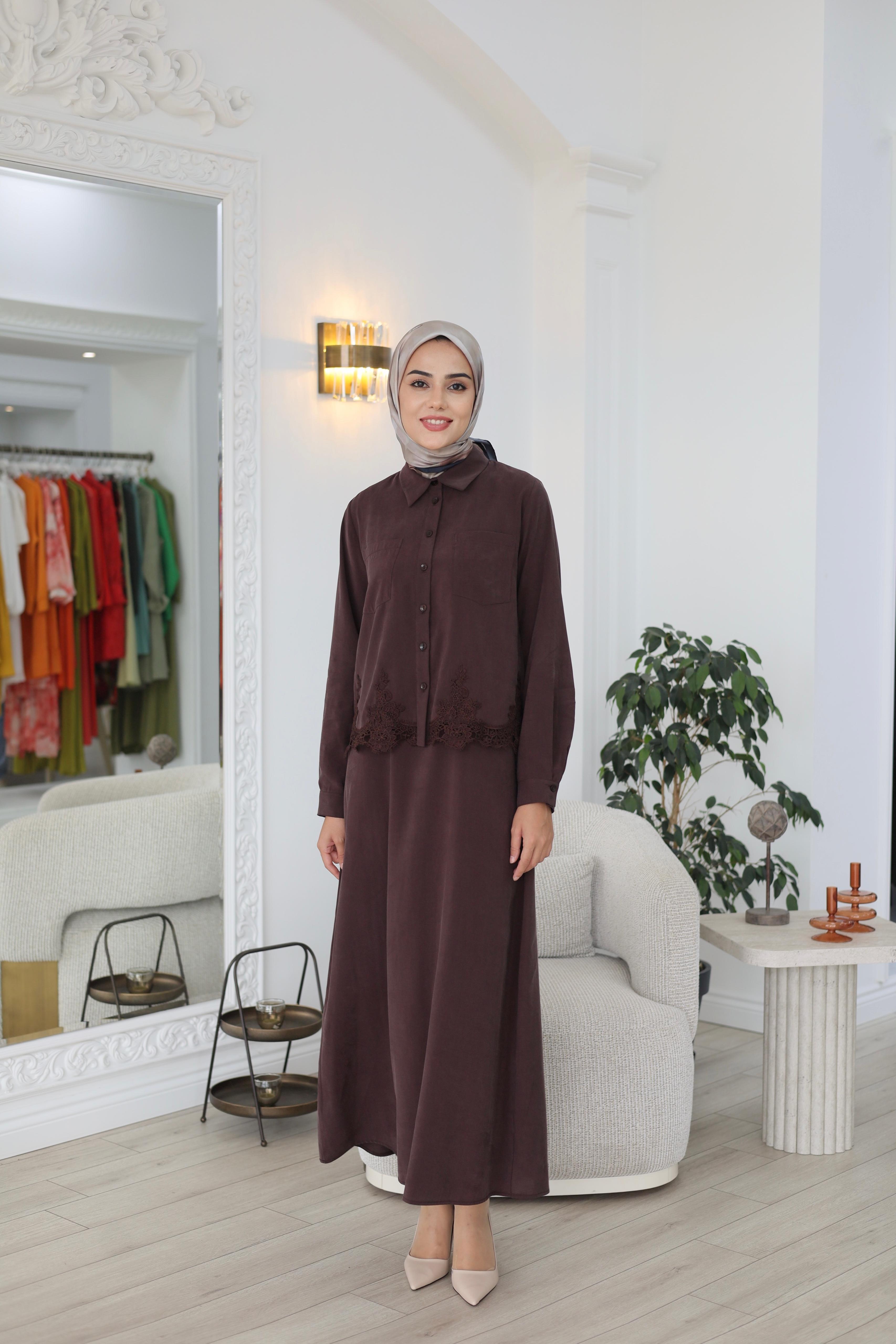 Almarwah Dantel Detaylı Takım 202932