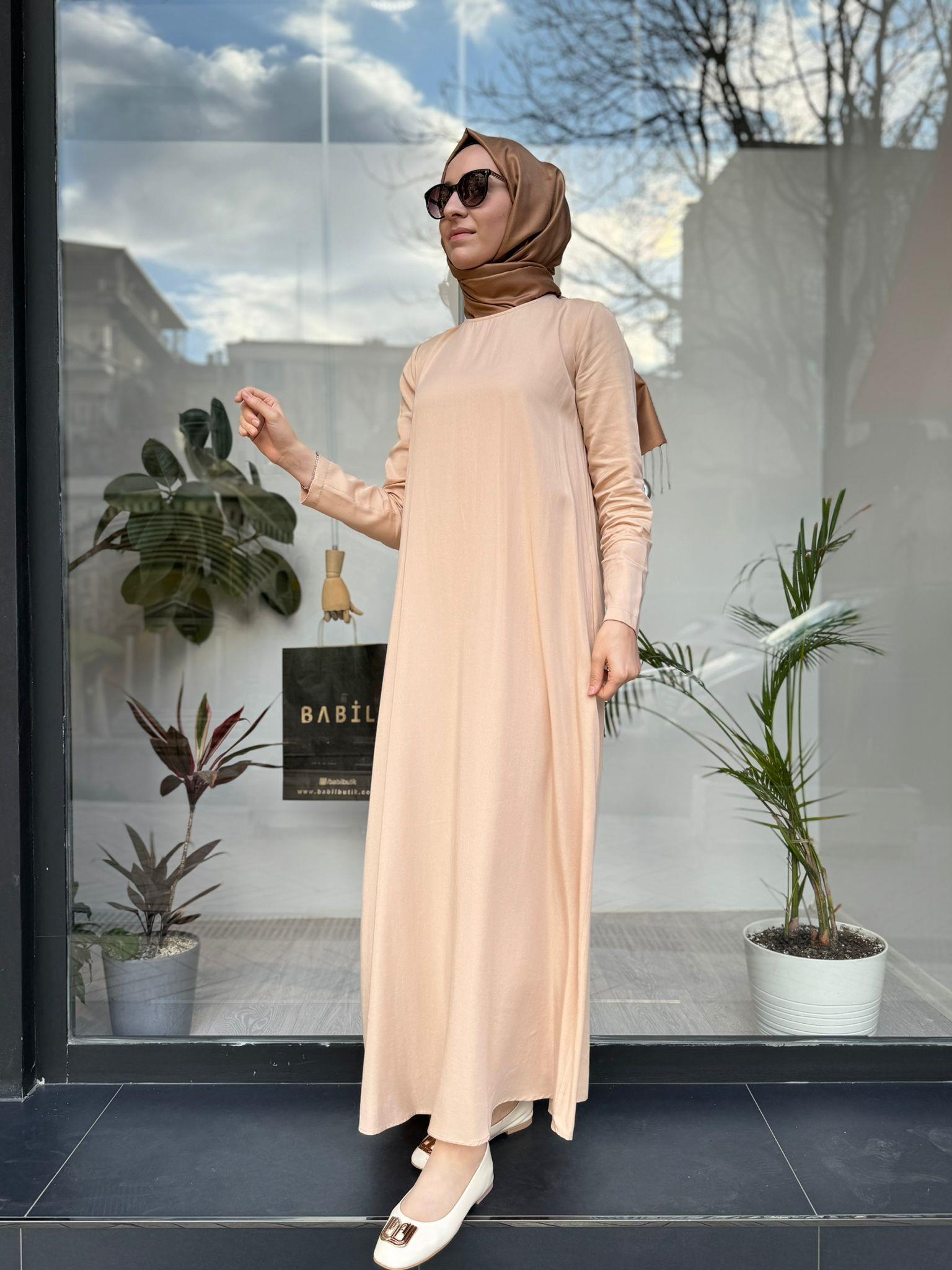 Almarwah Detaylı Elbise Camel 303725