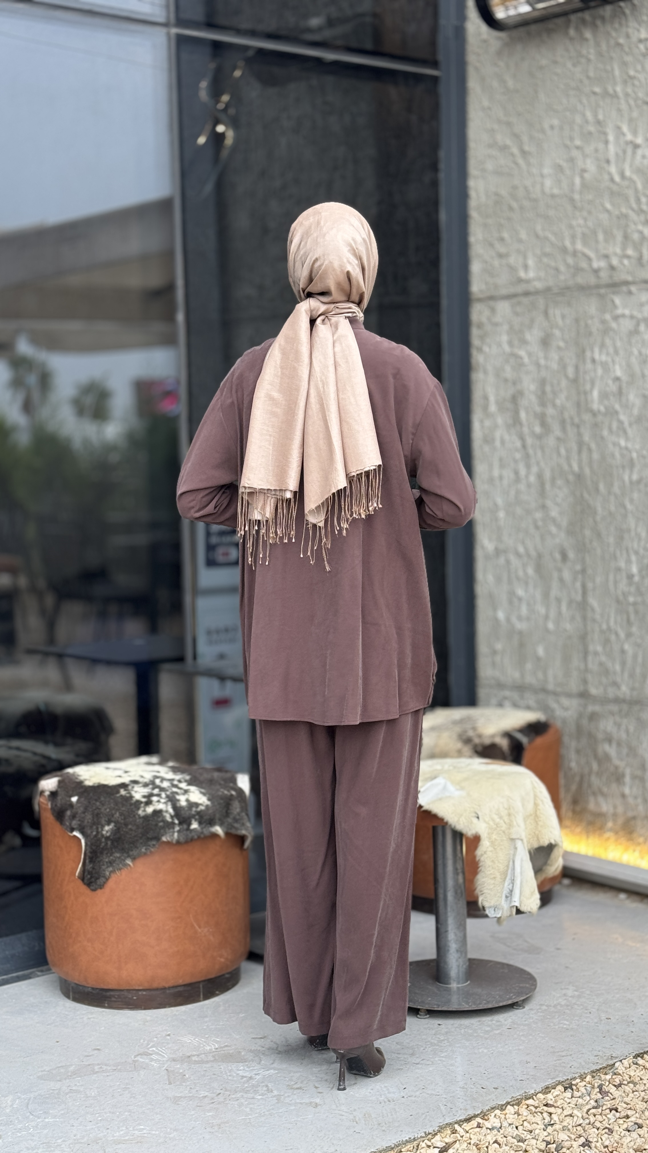 Almarwah Düğme Detaylı Pantolonlu Takım 202971
