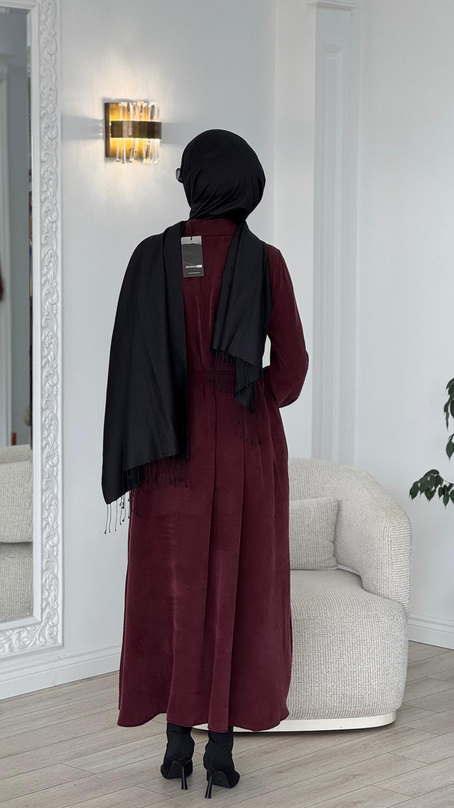 Almarwah Elbise Bordo 303885