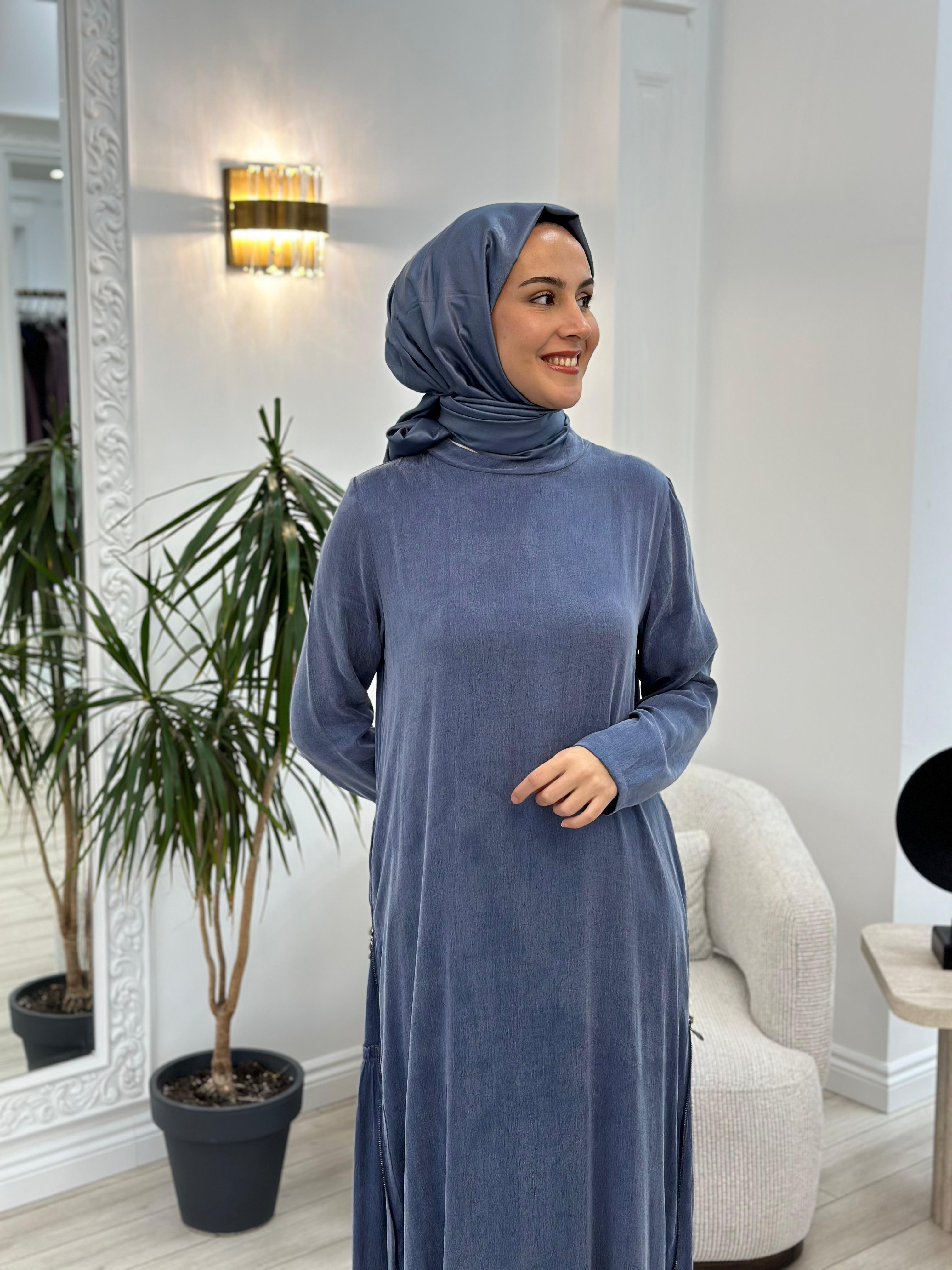 Almarwah Fermuar Detaylı Elbise 303765