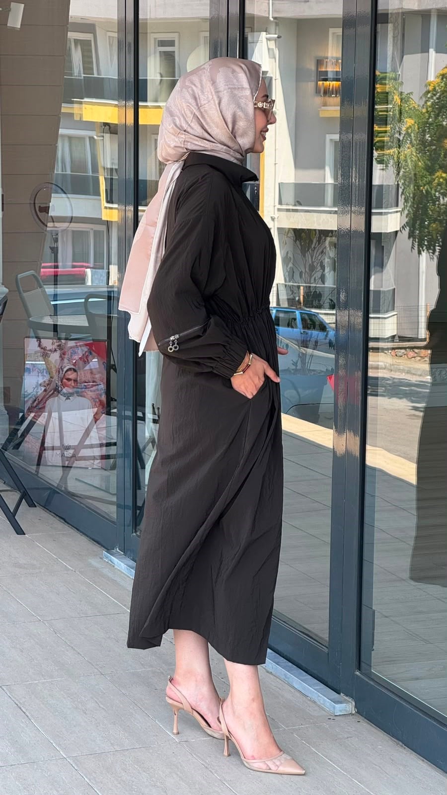 Almarwah Fermuarlı Bel Büzgülü Kap 405020