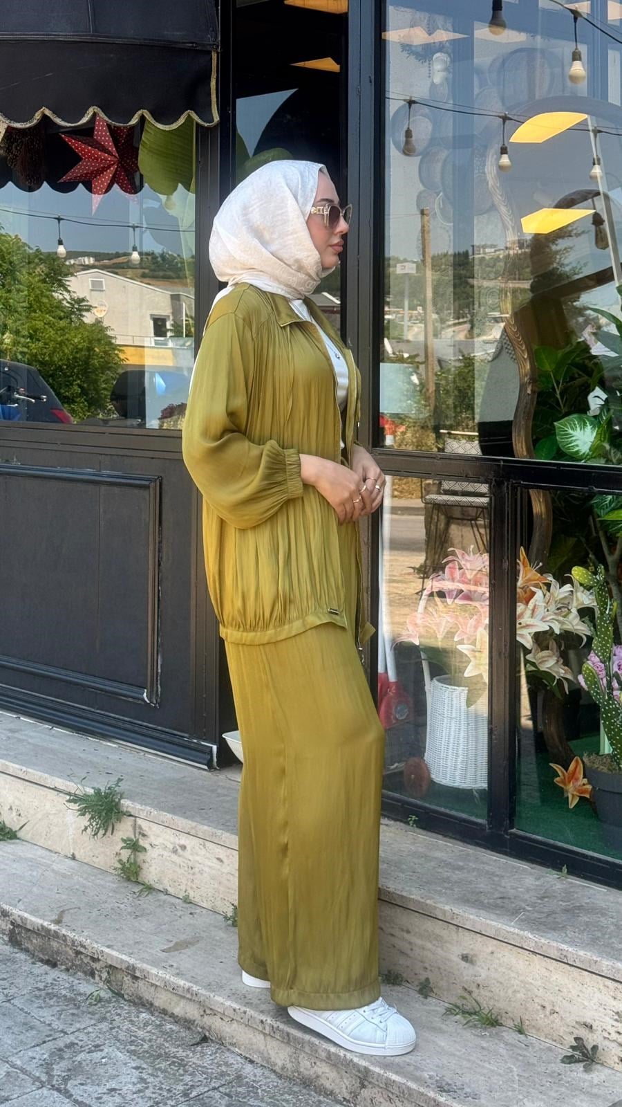 Almarwah Fermuarlı Şalvarlı Takım 202973