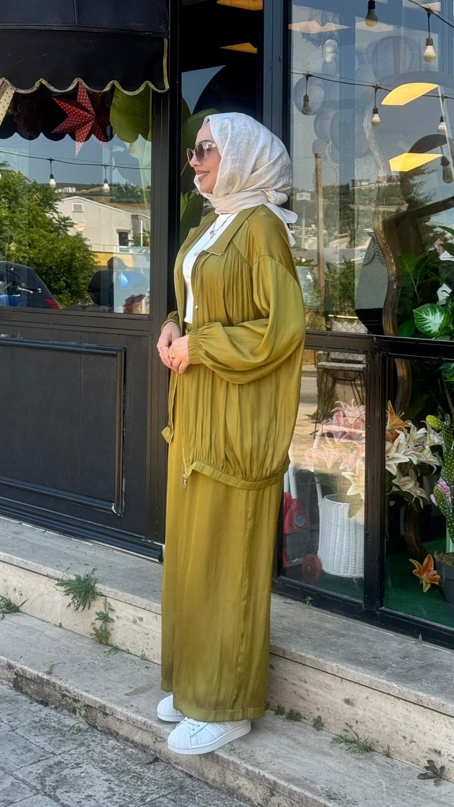 Almarwah Fermuarlı Şalvarlı Takım 202973