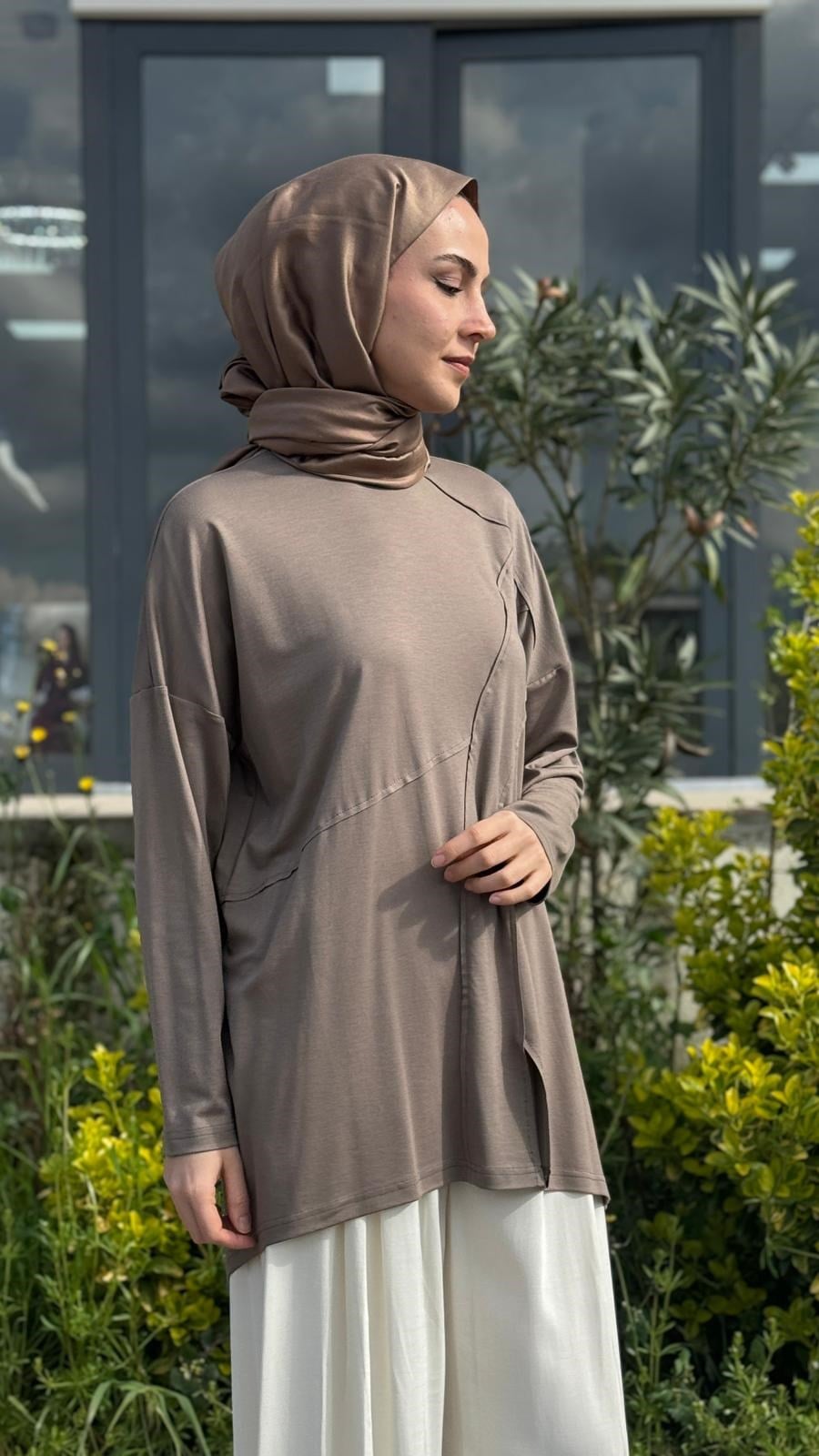 Almarwah Geomertrik Çizgili Tunik 102251