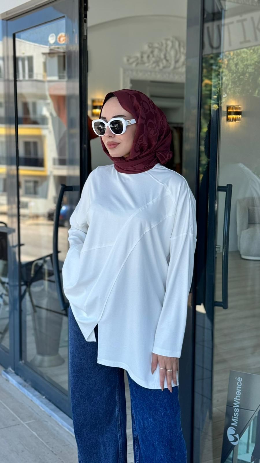 Almarwah Geomertrik Desenli Tunik 102251