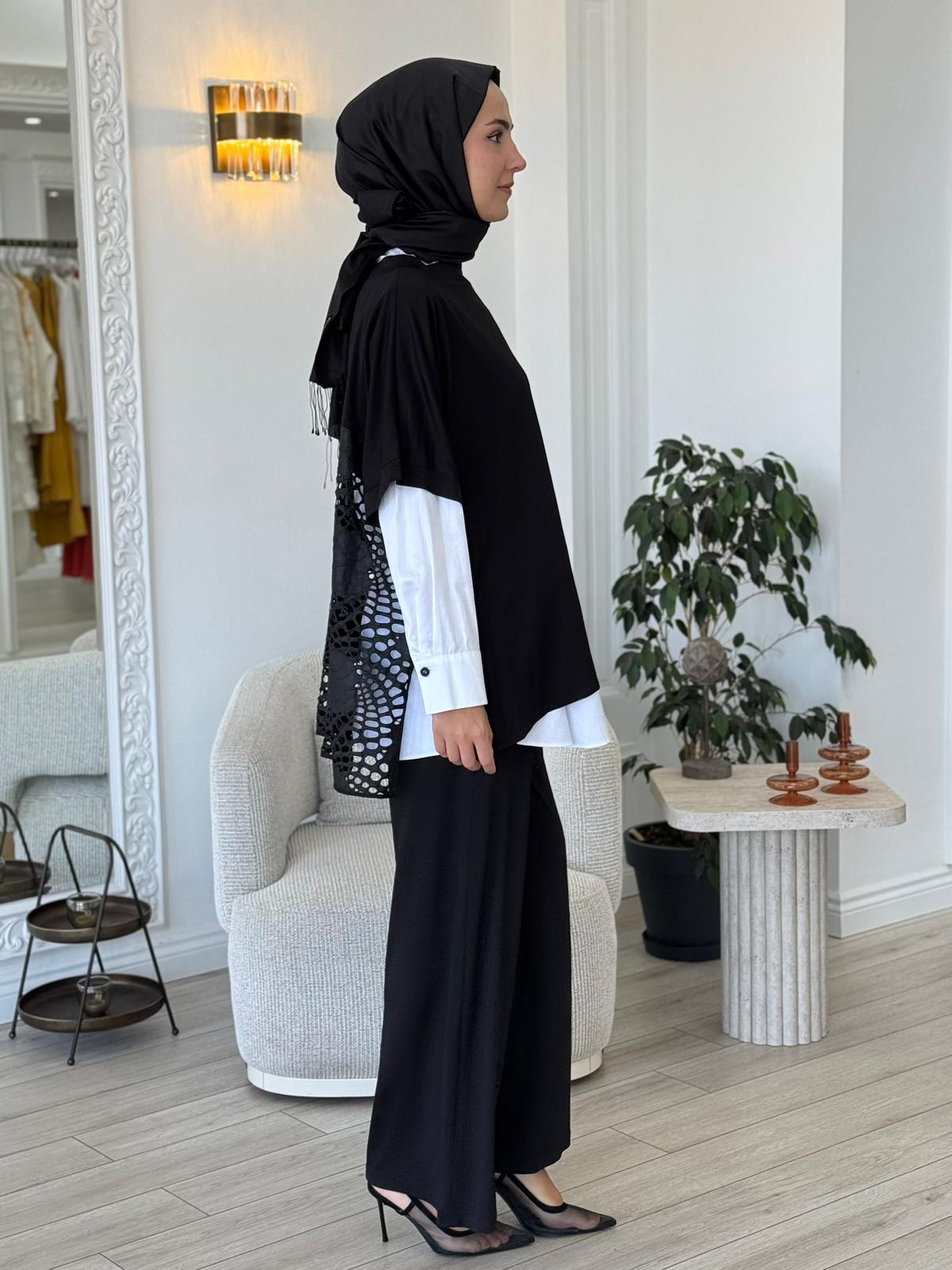 Almarwah Gömlekli Dantel Detaylı Takım 202879