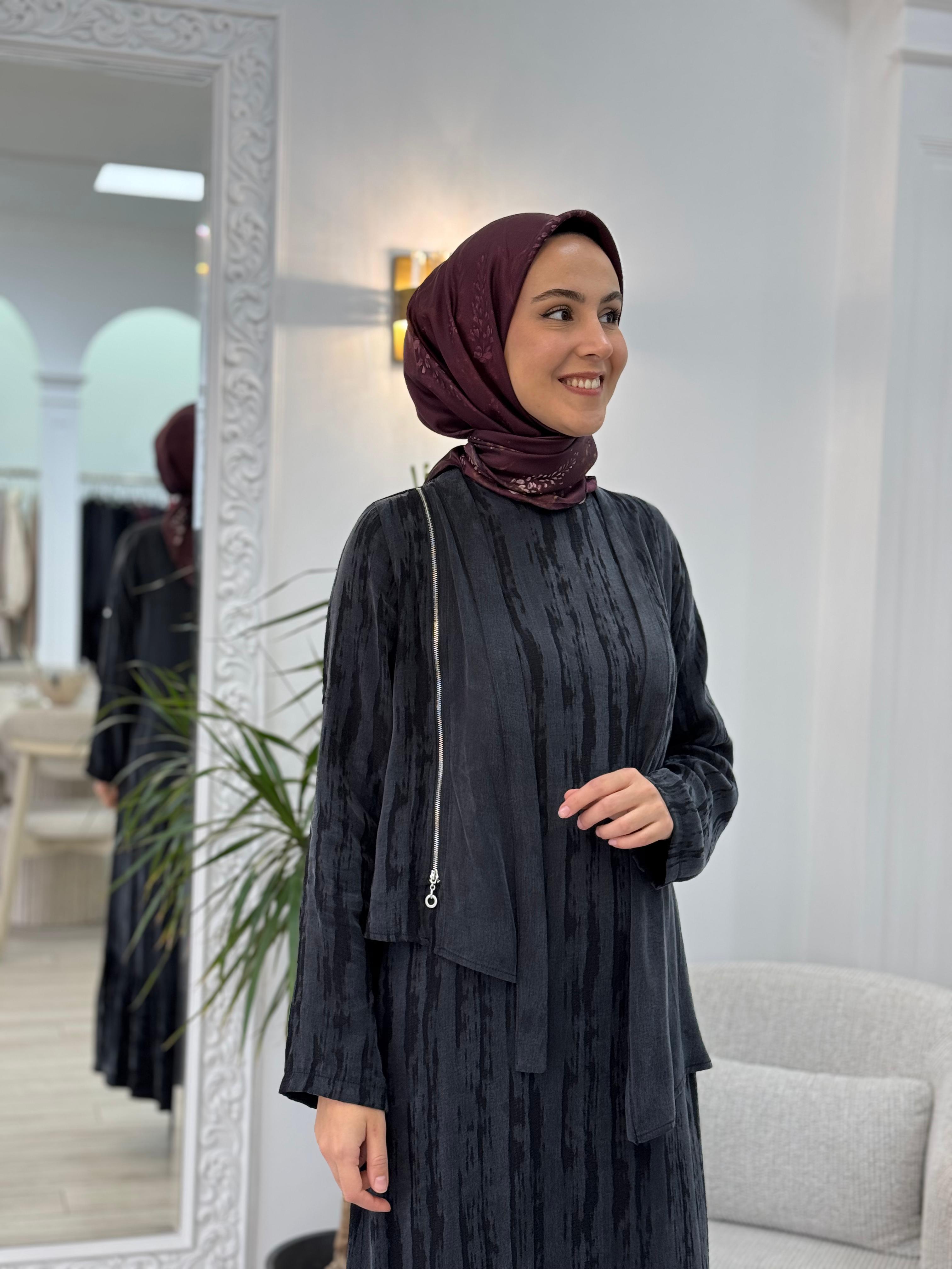 Almarwah İkili Cupra Elbise Siyah 202644