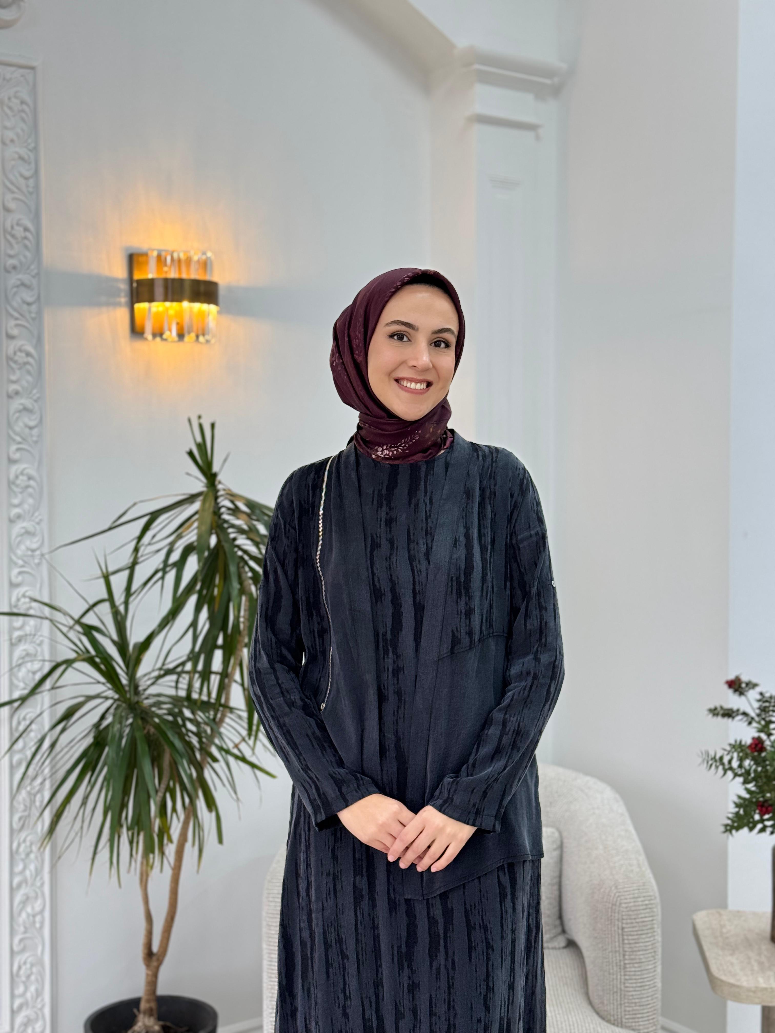 Almarwah İkili Cupra Elbise Siyah 202644