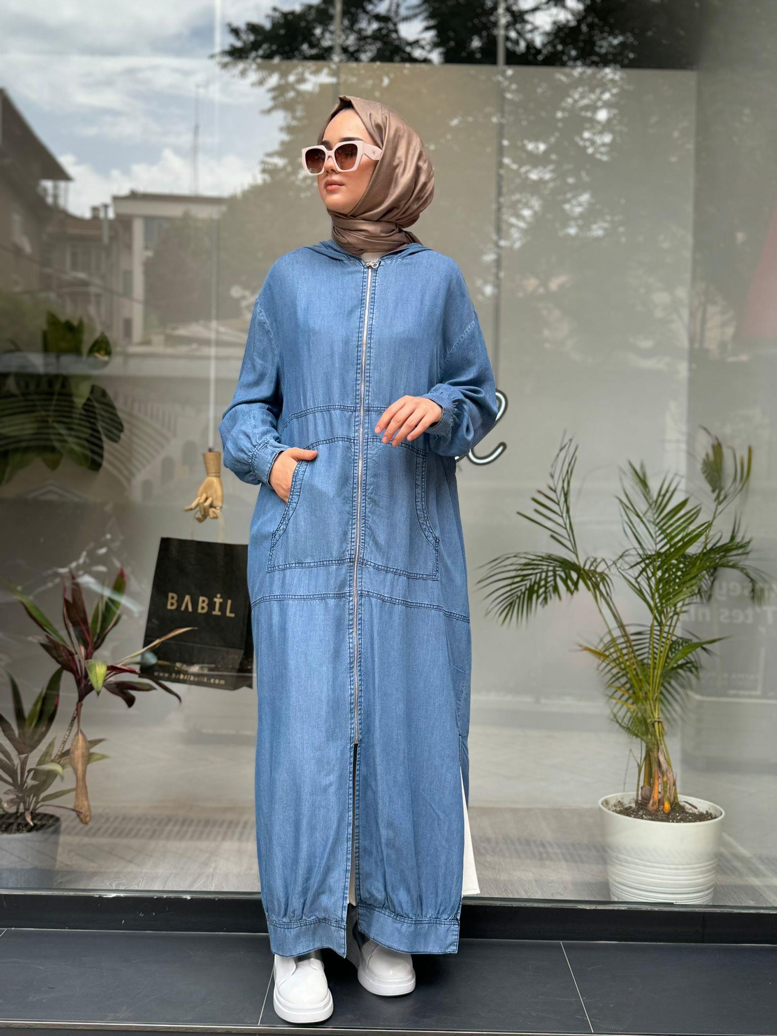 Almarwah İnce Kot Kap Koyu Mavi 404844