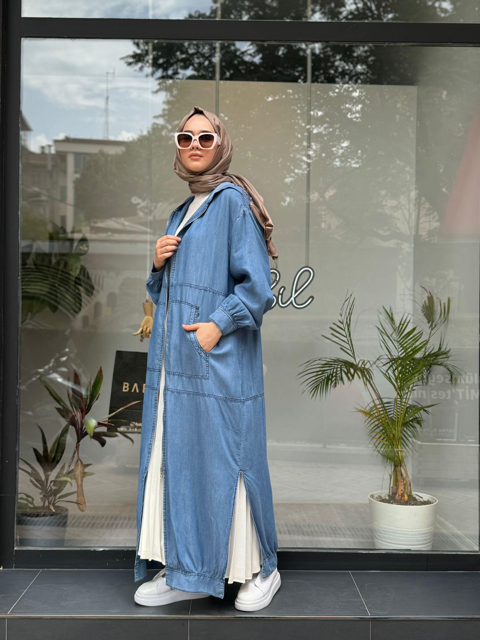 Almarwah İnce Kot Kap Koyu Mavi 404844