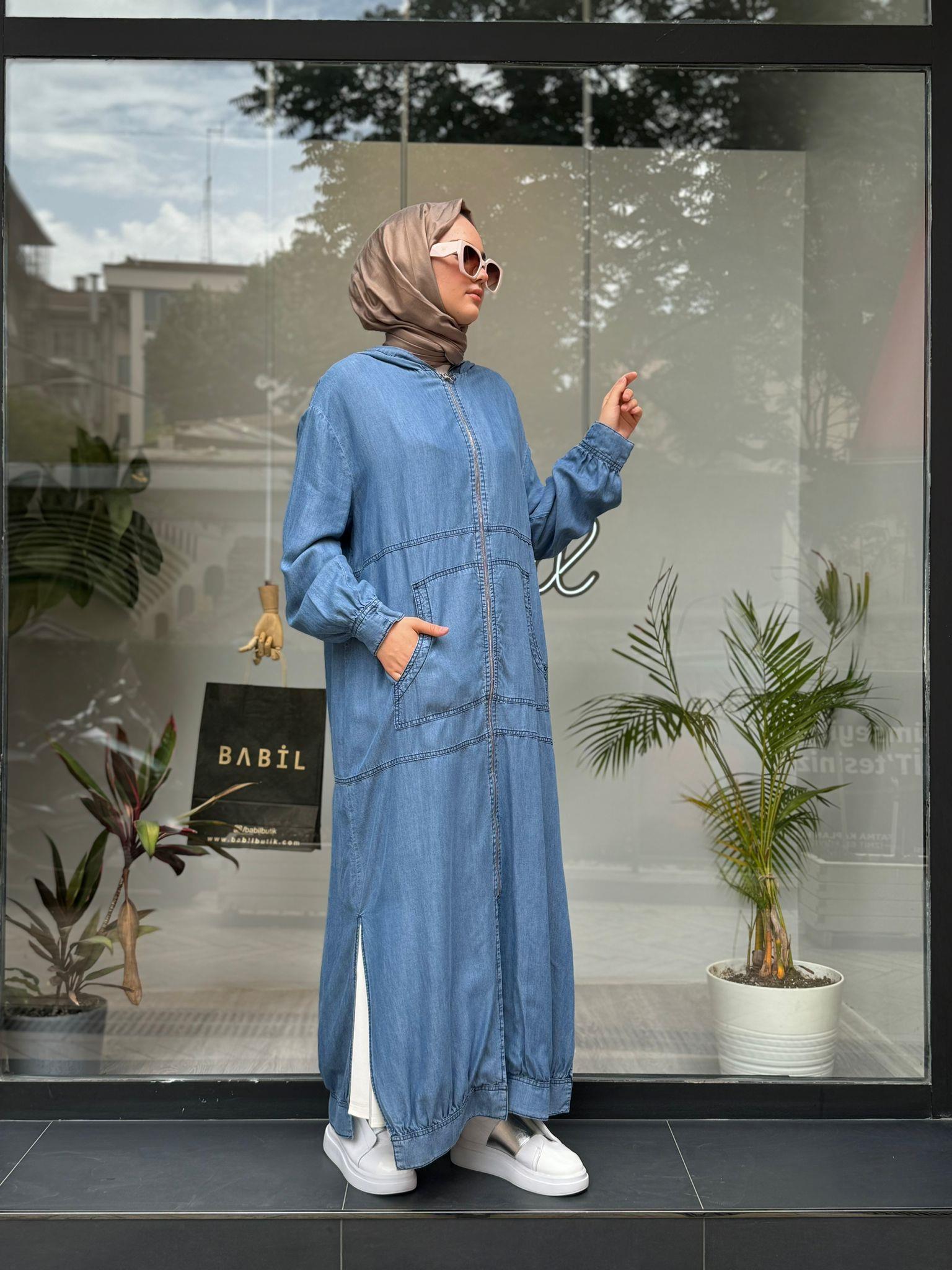 Almarwah İnce Kot Kap Koyu Mavi 404844