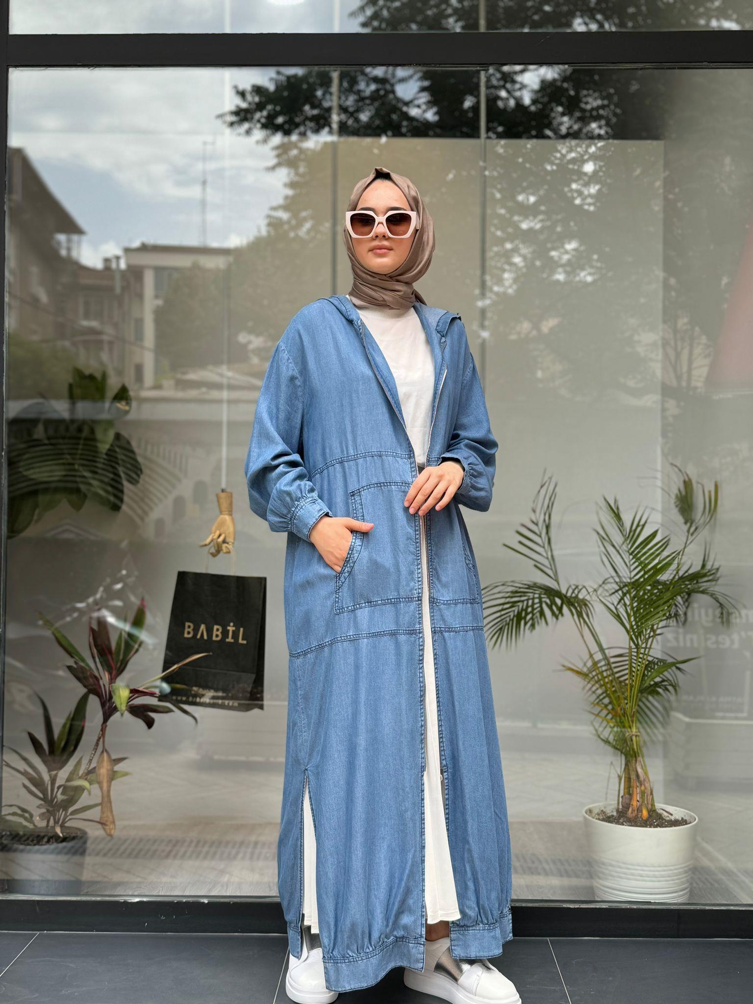 Almarwah İnce Kot Kap Koyu Mavi 404844