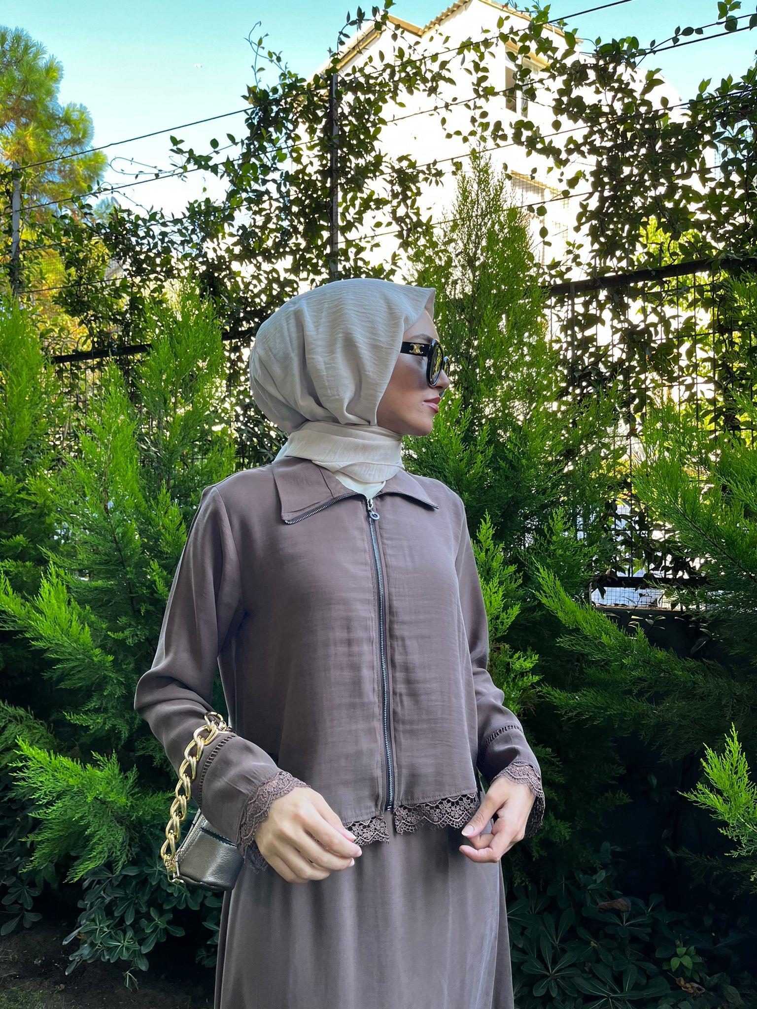 Almarwah İşlemeli Takım Kahverengi 202664