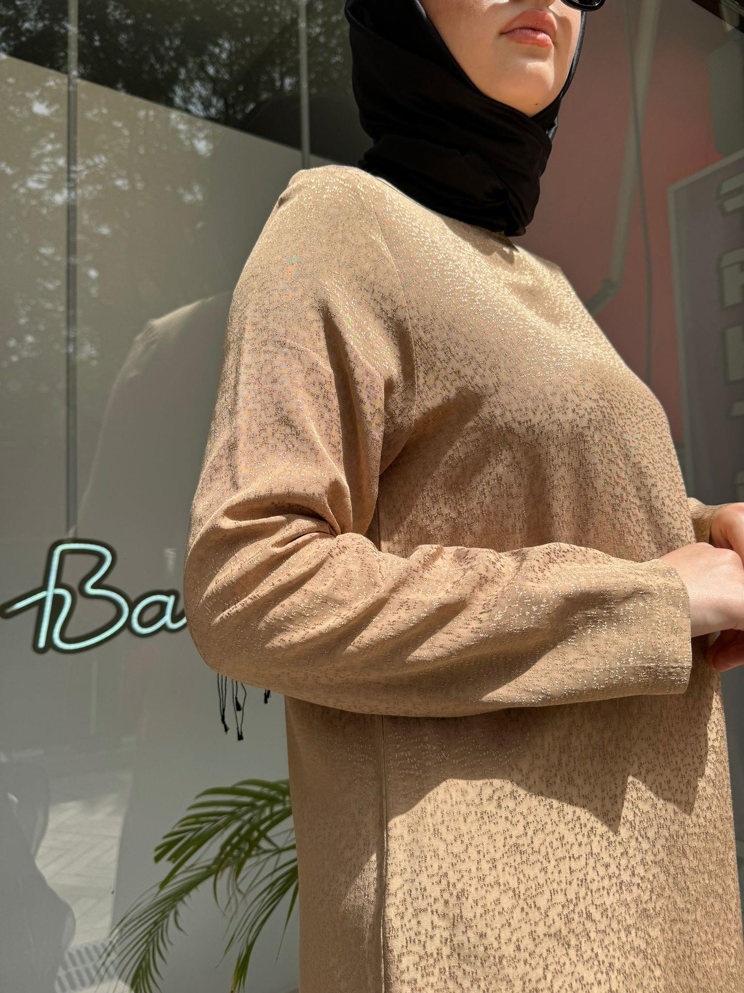 Almarwah Jakarlı Pantolon Takım Camel 202558