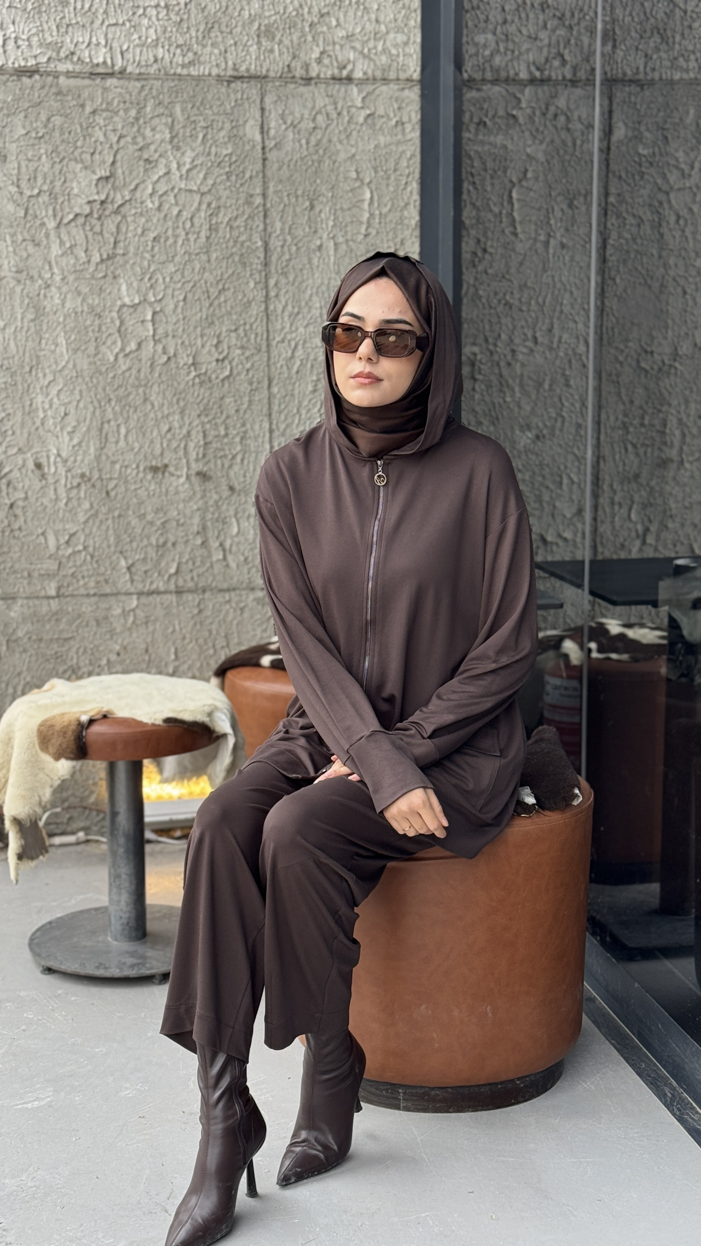 Almarwah Kapüşonlu Pantolonlu Takım 202865