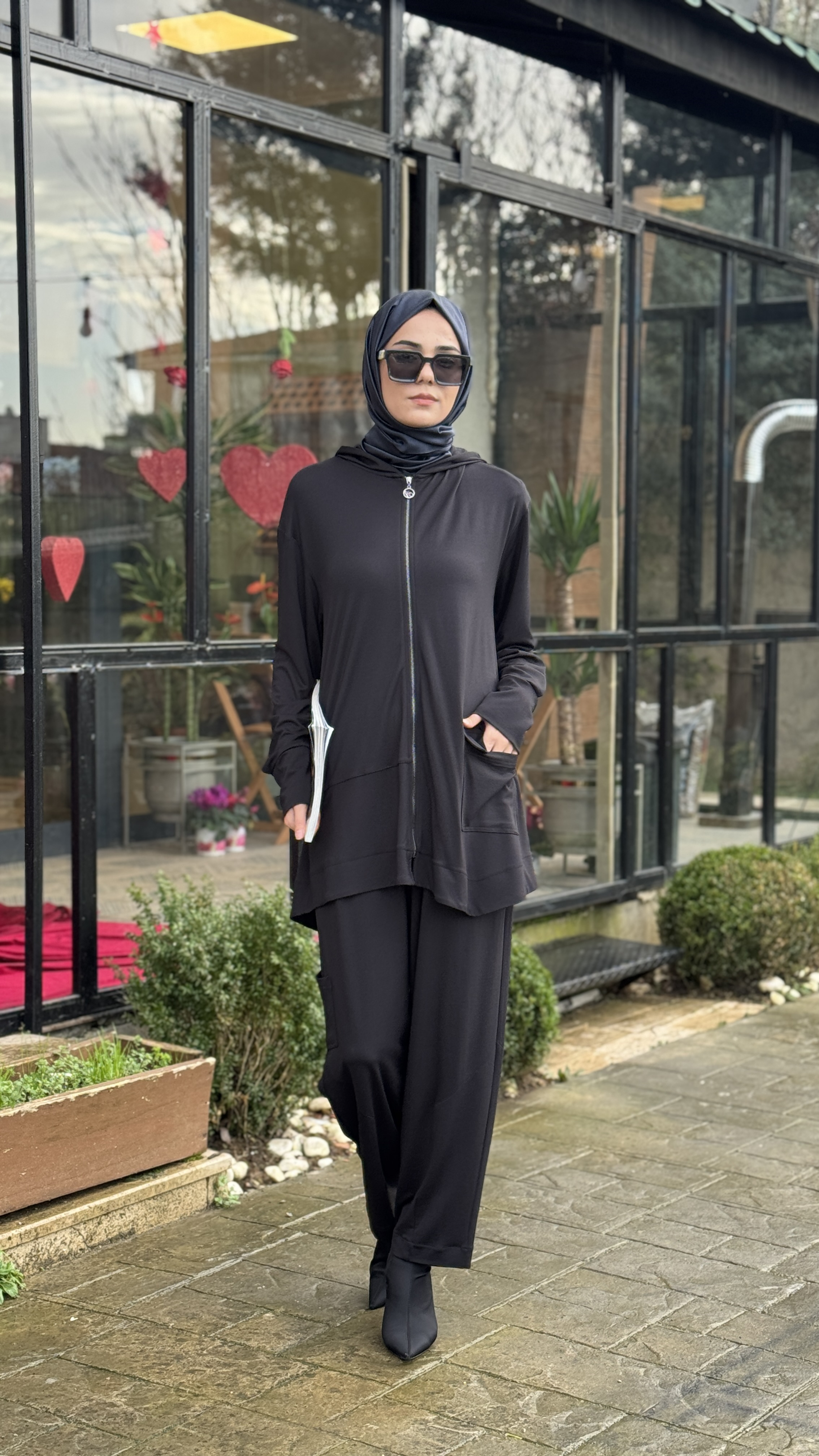 Almarwah Kapüşonlu Pantolonlu Takım 202865