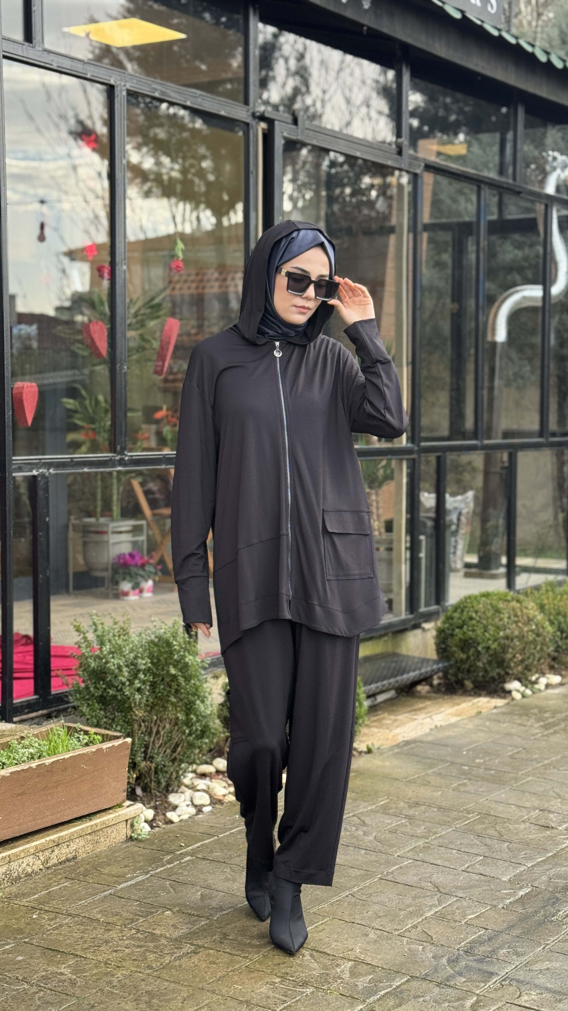 Almarwah Kapüşonlu Pantolonlu Takım 202865