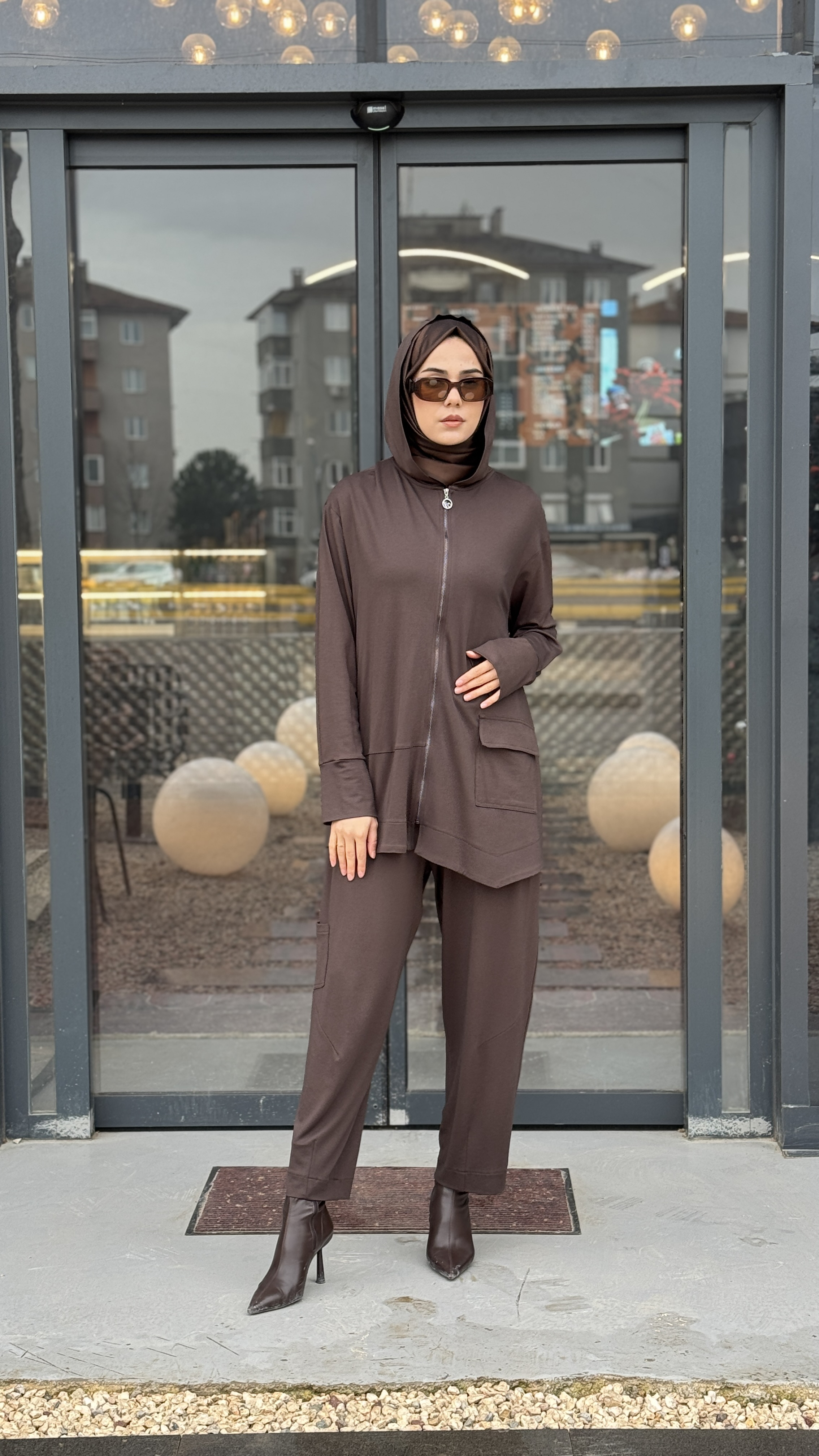 Almarwah Kapüşonlu Pantolonlu Takım 202865